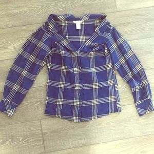 H&M plaid top